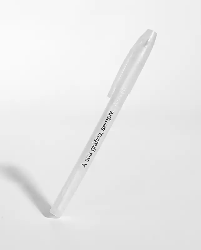 Promova sua marca com a Caneta Milu Frost: leve, moderna e pode ser personalizada com sua identidade visual.