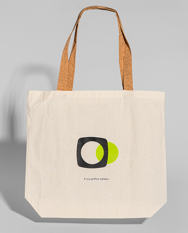 Ecobag Algodão com Alça Cortiça personalizado com sua identidade visual. Ideal para brindes e divulgação.