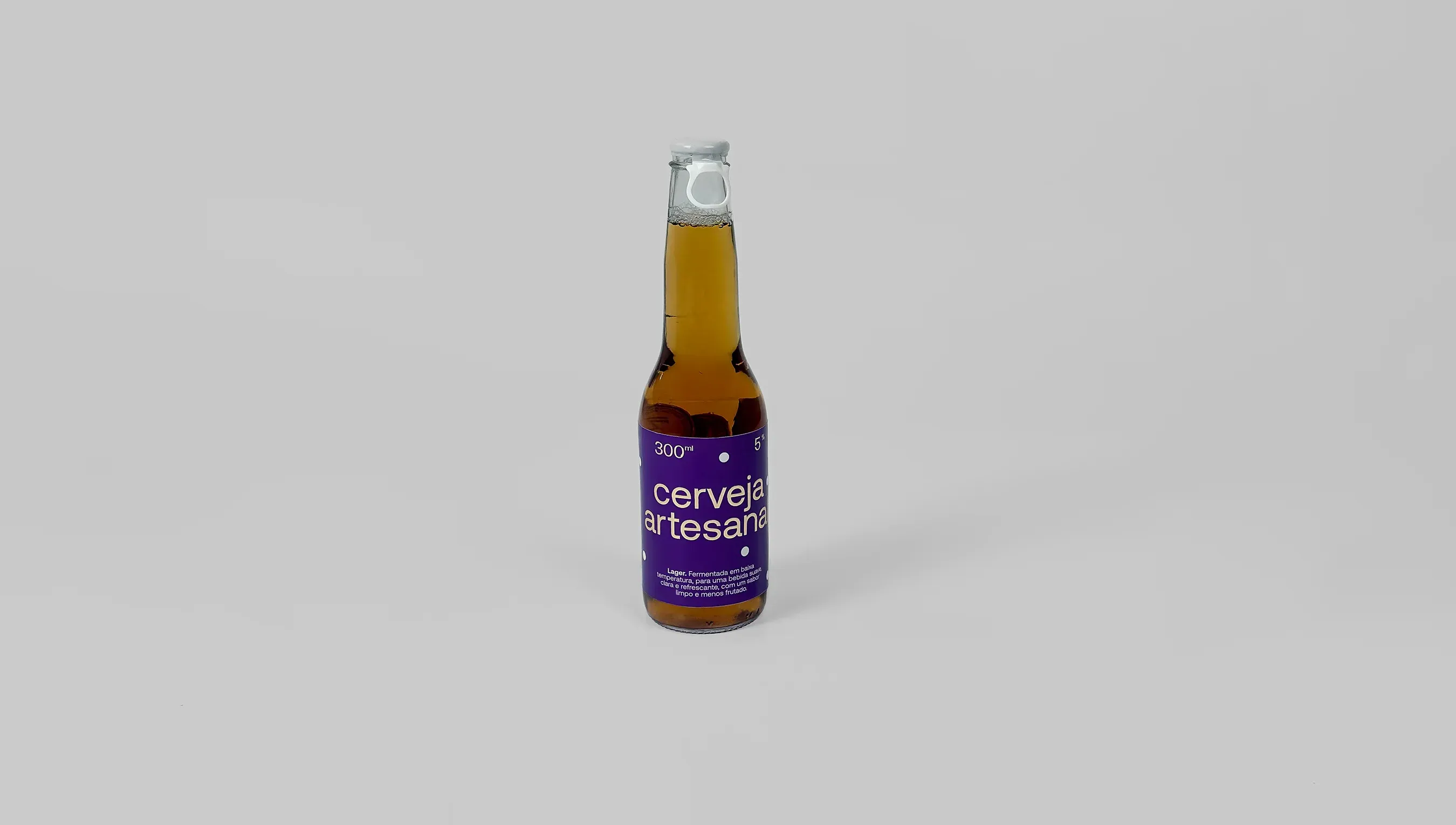 Rótulo para garrafa de cerveja com hot stamping