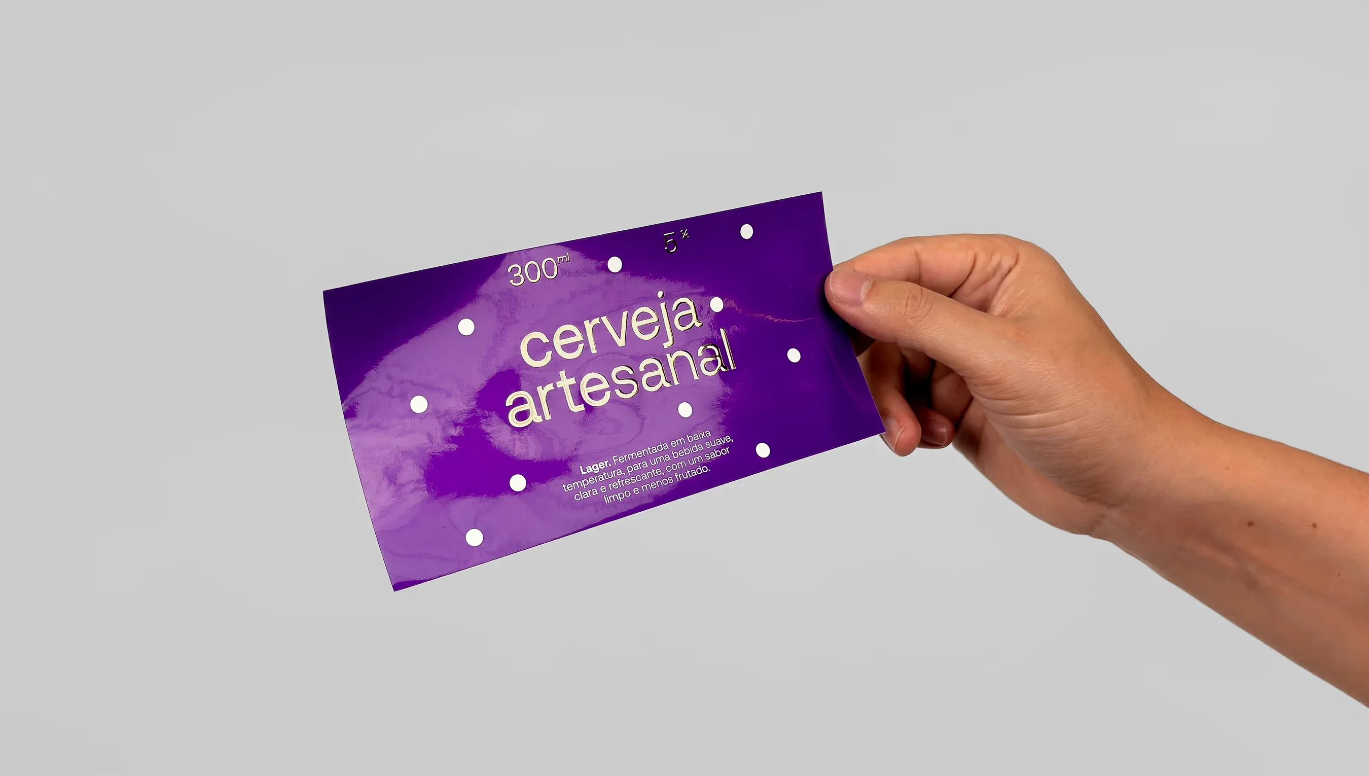 Rótulo para garrafa de cerveja com hot stamping