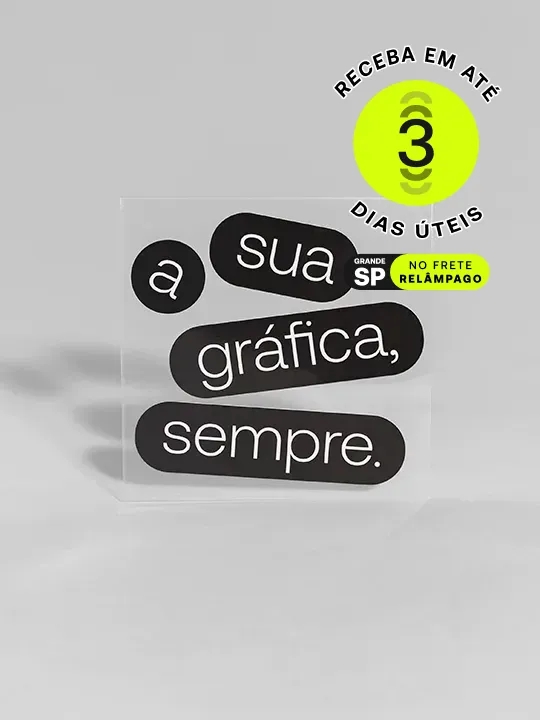 Adesivo Quadrado com alta qualidade e várias opções de acabamento. Ideal para destacar sua marca. Peça já na Printi!