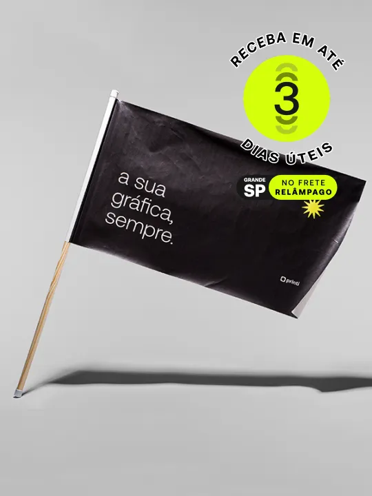 Bandeiras são uma solução de alto impacto para ações de marketing, com ótima visibilidade e excelente custo-benefício.