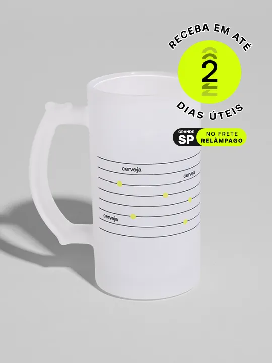 Caneca de Chopp em Vidro Personalizada