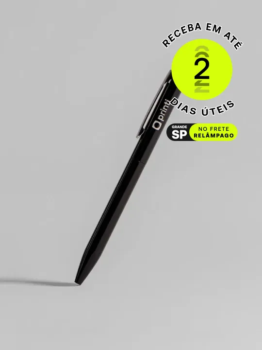 Caneta WASS em alumínio laqueado, escrita suave 2km, personalizável, ideal para eventos e promover sua marca.
