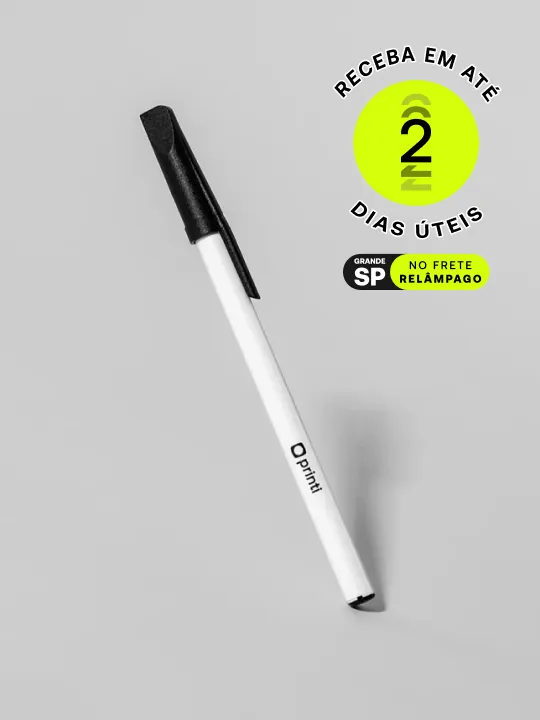 Canetas personalizadas, diversas cores e modelos, reforçam sua marca com clientes e eventos; ideal para lembranças.