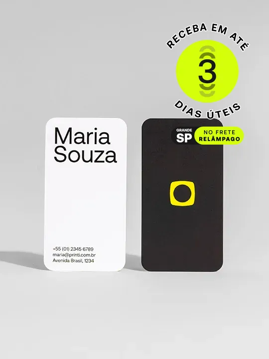 Cartões de visita personalizado com impressão premium, papel de alta qualidade e acabamentos refinados. Personalize o seu e se destaque.