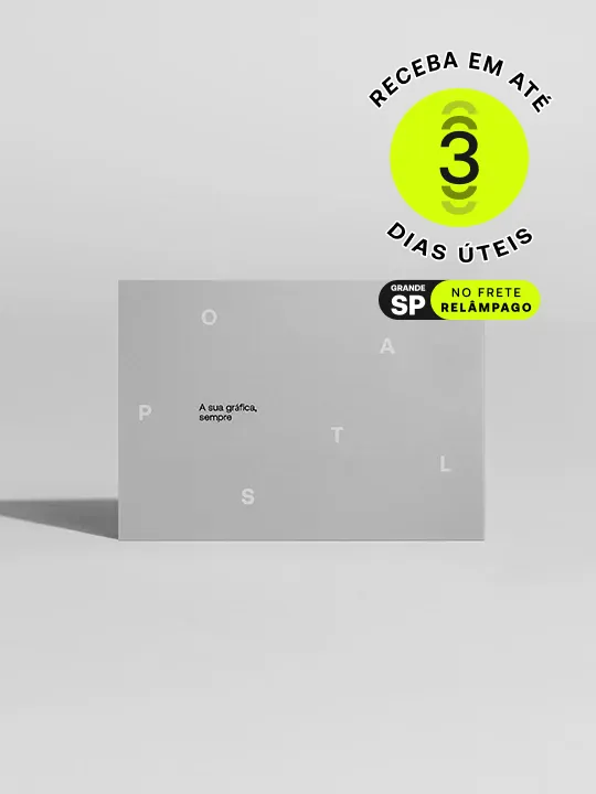 Cartões postais versáteis, com impressão de alta qualidade, baixo custo e formatos diferenciados para máxima exposição.