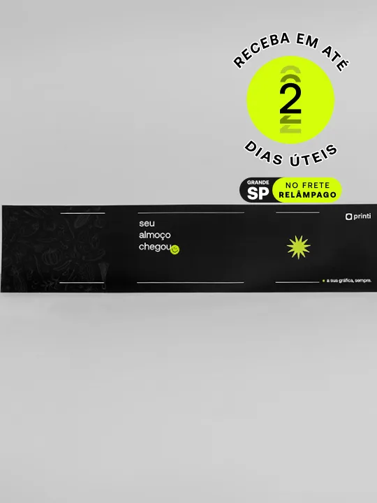 Cinta para marmita que adiciona estilo e funcionalidade ao seu delivery. Personalize com a Printi e surpreenda seus clientes!