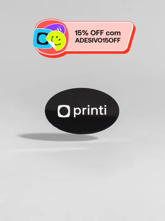Adesivos ovais versáteis e vibrantes da Printi, ideais para sinalização e decoração. Personalize do seu jeito.