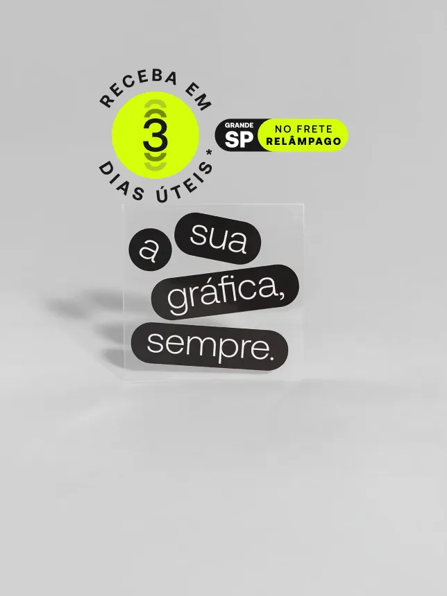 Adesivo Quadrado com alta qualidade e várias opções de acabamento. Ideal para destacar sua marca. Peça já na Printi! *Confira as condições de entrega na descrição do produto.