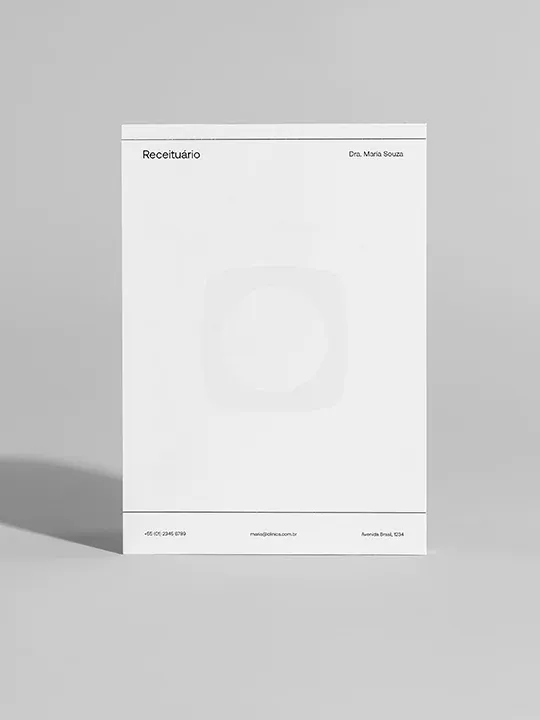 Bloco personalizado Printi em A4, A5 ou customizado, mínimo de 10 unidades, papel Reciclato, Offset ou Pólen Avena.