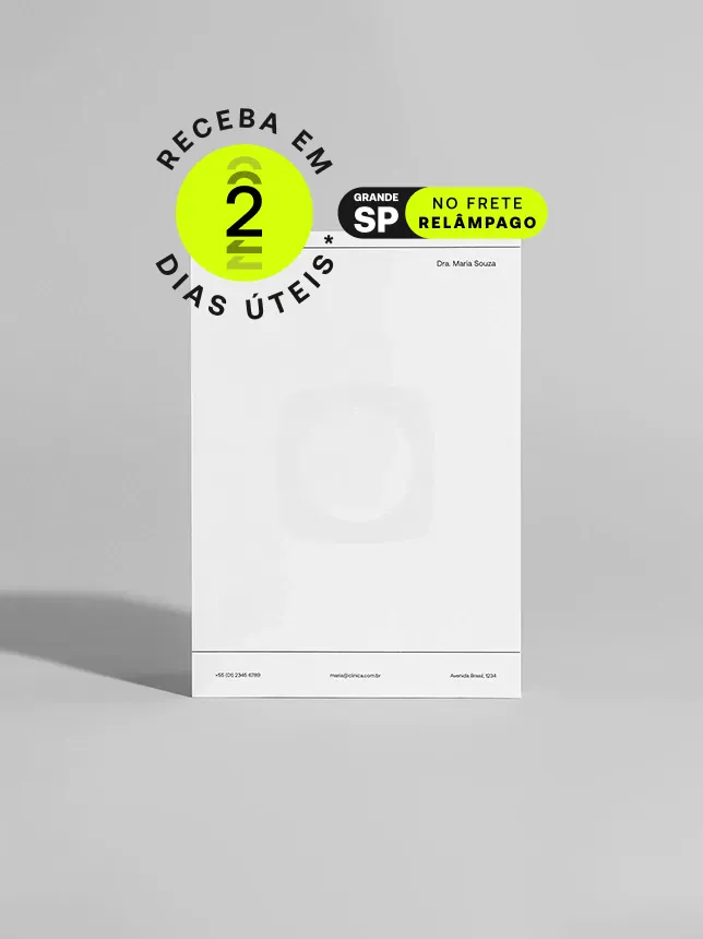 Bloco personalizado Printi em A4, A5 ou customizado, mínimo de 10 unidades, papel Reciclato, Offset ou Pólen Avena. *Confira as condições de entrega na descrição do produto.
