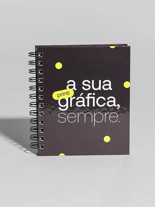 Caderno Pequeno com Capa Impressa: perfeito para anotações e brindes. Personalize com elegância e destaque sua marca todos os dias!