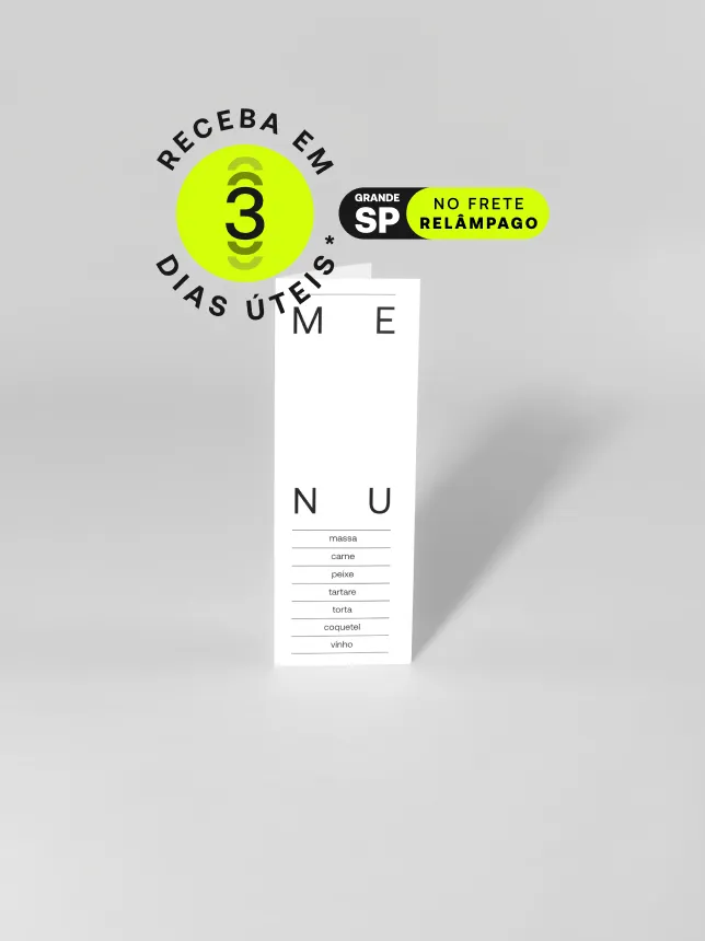 Cardápio de Papel