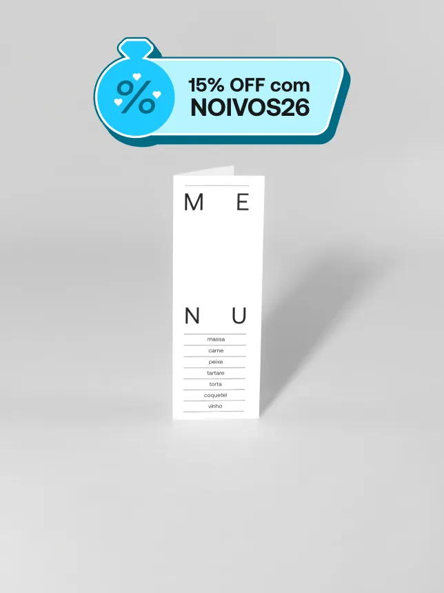 Cardápio personalizado com fotos, preços e descrições para conquistar e fidelizar clientes. Imprima online com a Printi.