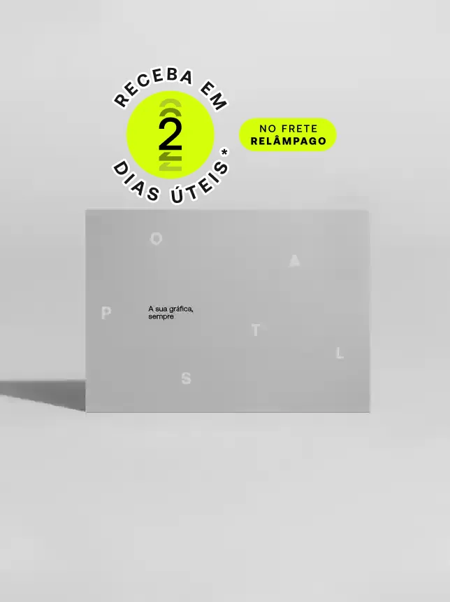 Cartões postais versáteis, com impressão de alta qualidade, baixo custo e formatos diferenciados para máxima exposição. *Confira as condições de entrega na descrição abaixo.