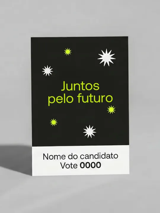Panfletos eleitorais personalizados para campanhas políticas, com impressão de alta qualidade e excelente custo-benefício.