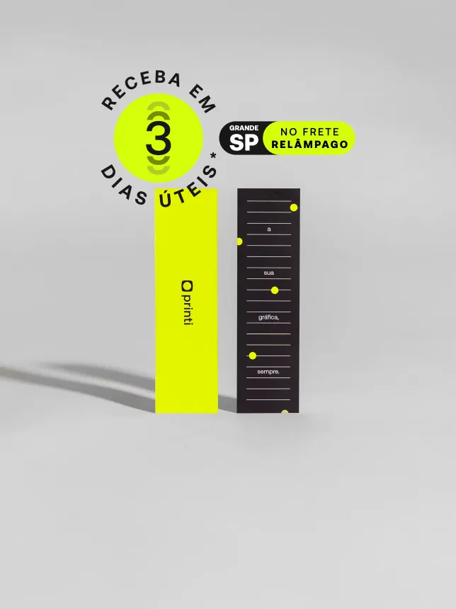 Marca-páginas Printi: divulgação criativa e barata para negócios com formatos variados e alta qualidade. *Confira as condições de entrega na descrição do produto.