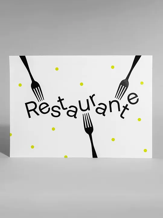 Papel bandeja: protege bandejas e comunica promoções em bares e restaurantes. Disponível em 4 materiais.