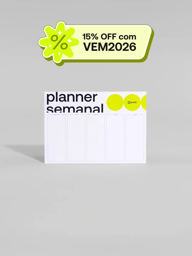 Personalize seu planejamento semanal com estilo, aumentando produtividade e focando em metas e desafios diários.