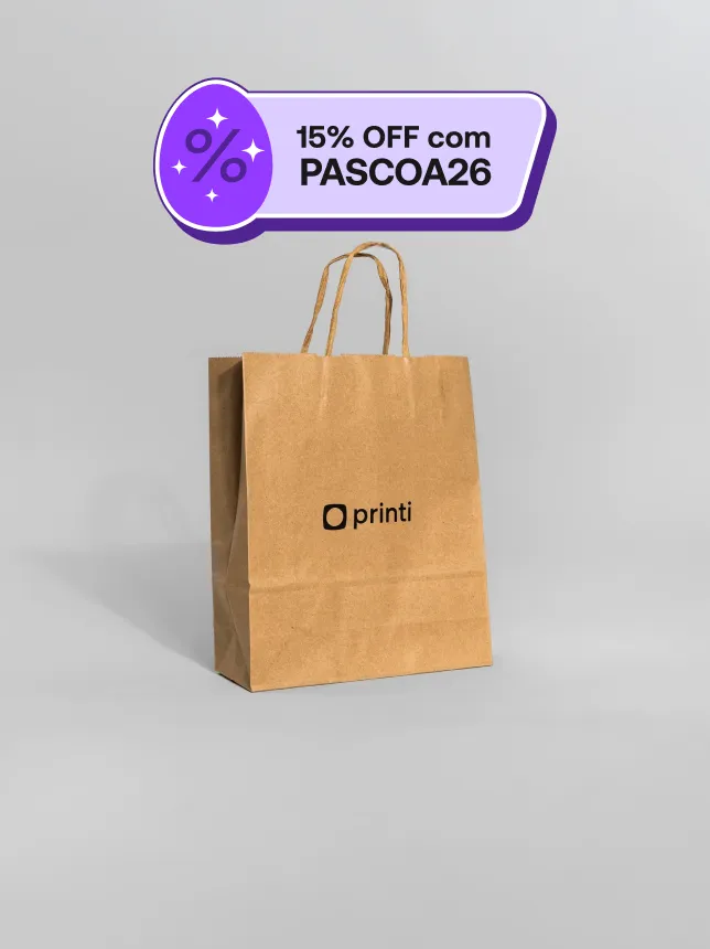 Sacolas de papel personalizadas, elegantes e sustentáveis para fortalecer sua marca e atender diversos segmentos.