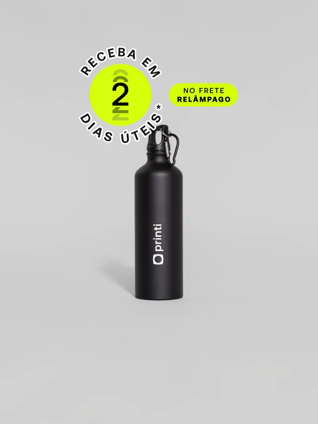 Squeezes versáteis para todos, ideais para ações promocionais e brindes, reforçando sua marca diariamente. *Confira as condições de entrega na descrição abaixo.