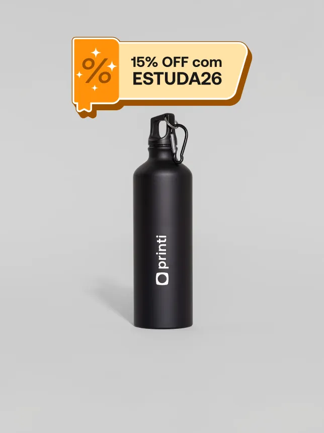 Squeezes versáteis para todos, ideais para ações promocionais e brindes, reforçando sua marca diariamente.