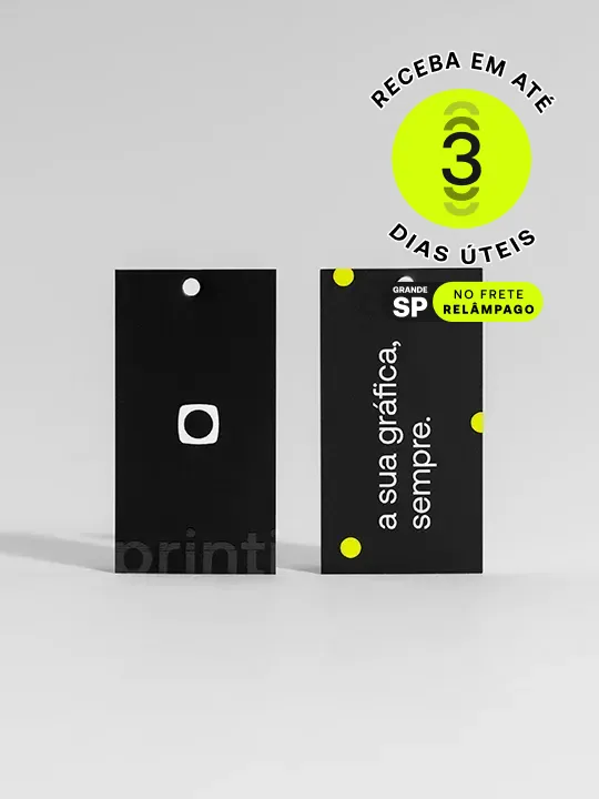 Tags personalizadas para moda e varejo com opções de formato, papel e arte para identidade única da marca.